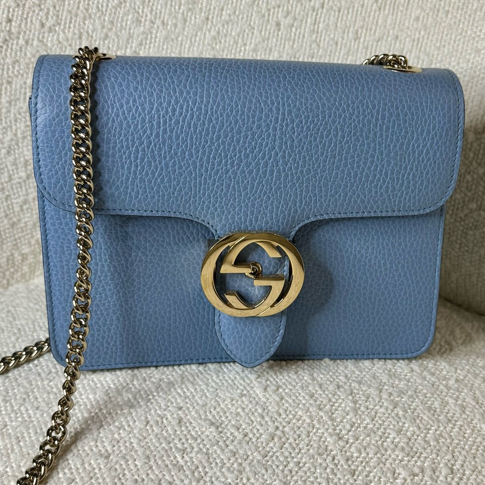 GUCCI Small Interlocking G Crossbody Bag - Blue